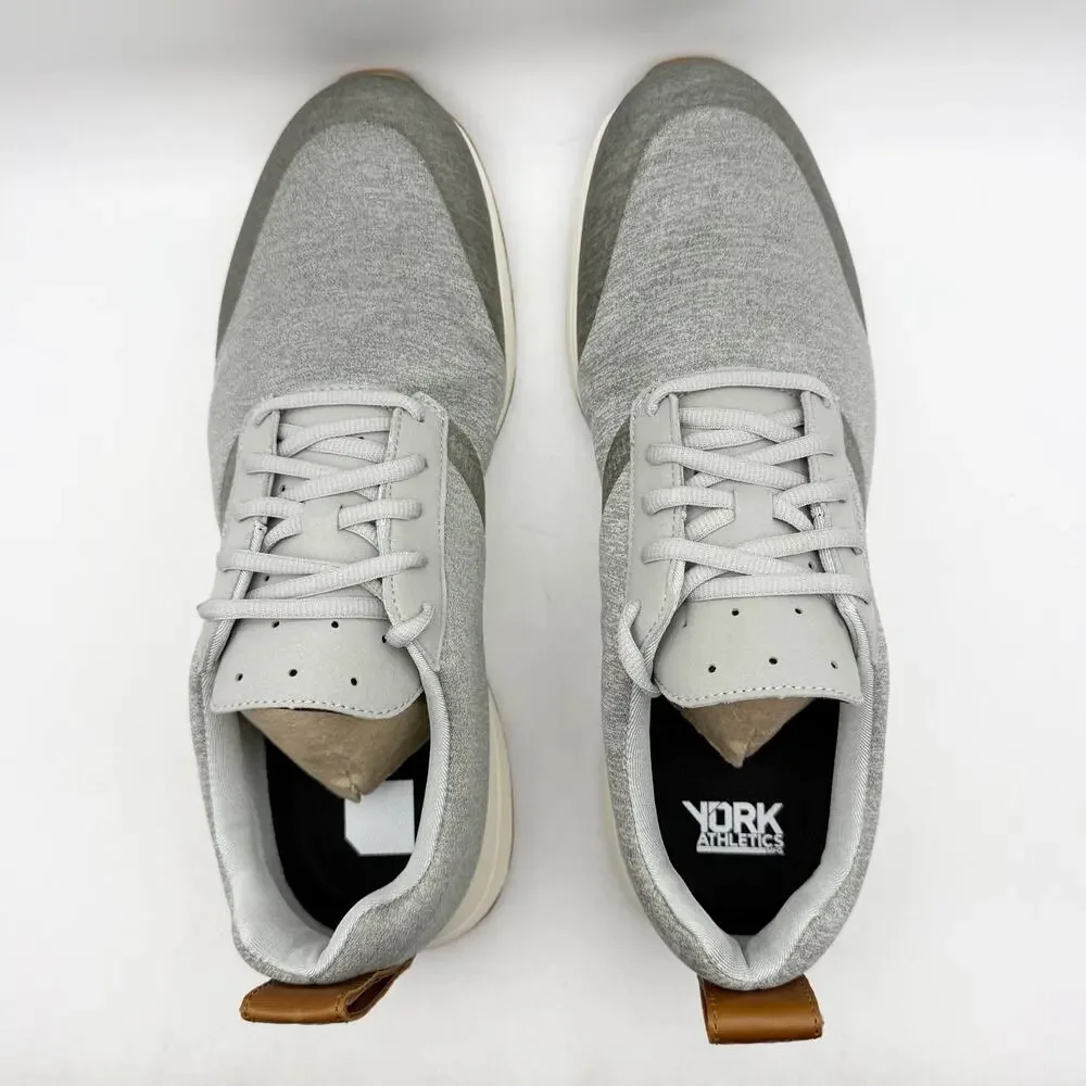 YORK Athletics Mens Henry Sweatshirt Casual Sneakers US 12 Gray Knit NIB